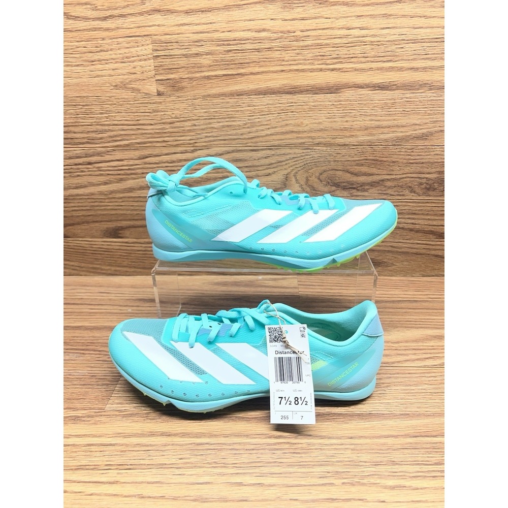 adidas Adizero Distancestar Blue Cloud White Lucid Lemon / JI2999 / Size 7.5 - Picture 11 of 12
